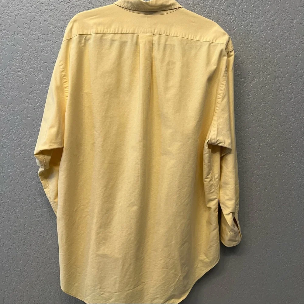 Ralph Lauren Men’s button down Long sleeve shirt Yarmouth 17 - 34 Yellow Oxford